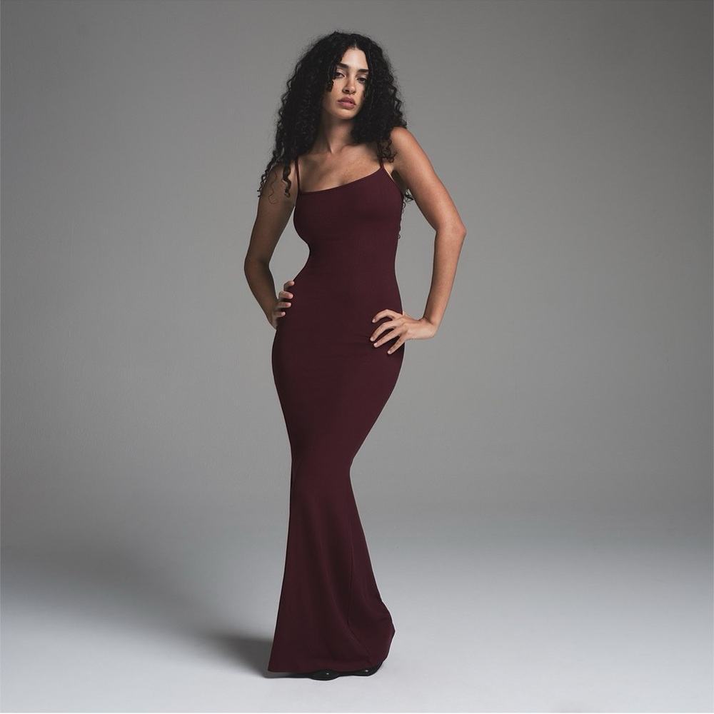 SKIMS Burgundy Lounge Dress Small NWT